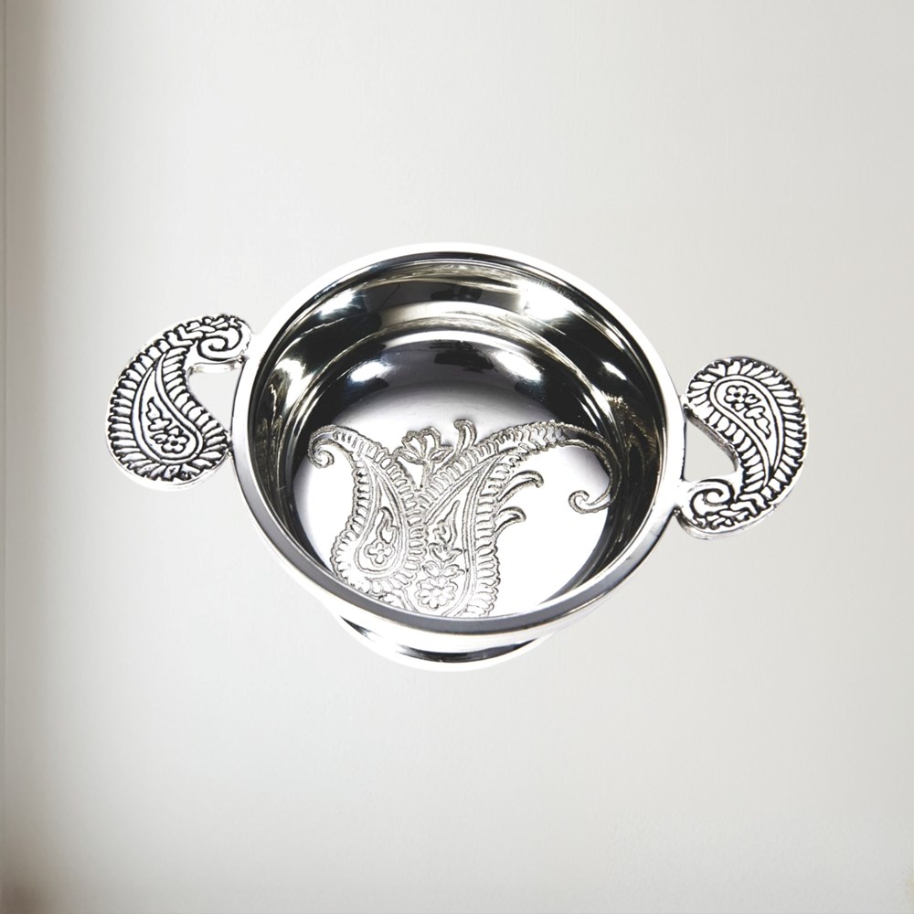 Small Paisley Pewter Quaich Small Paisley Pewter Quaich