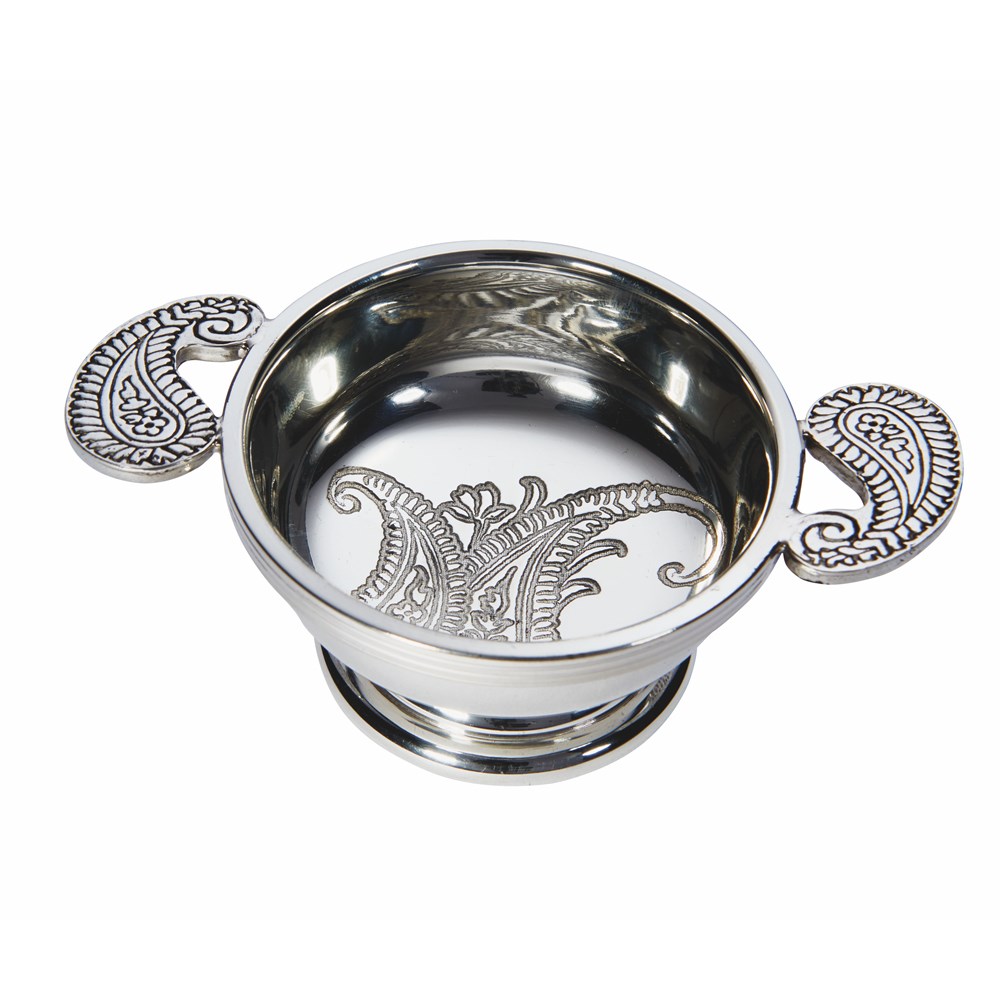 Small Paisley Pewter Quaich
