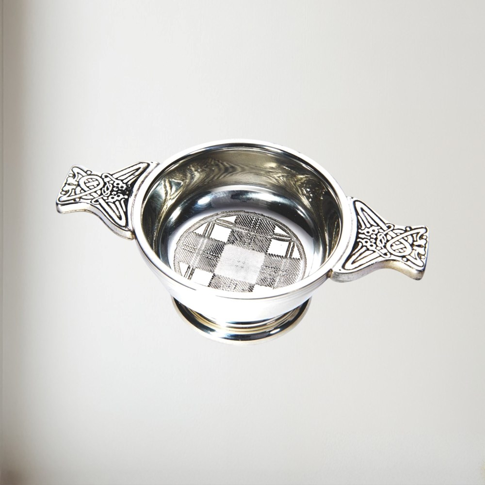 Small Tartan Pewter Quaich