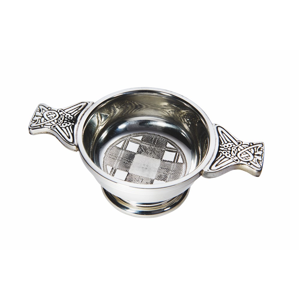 Small Tartan Pewter Quaich Small Tartan Pewter Quaich