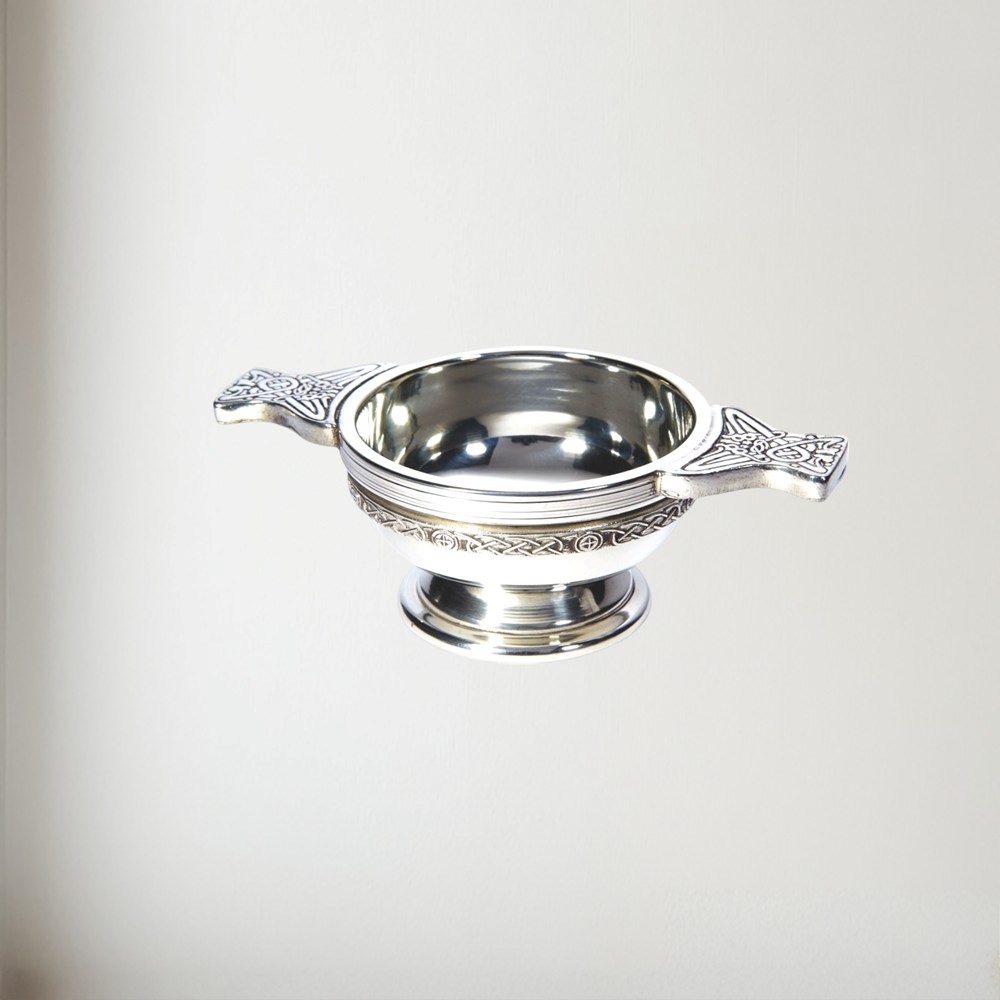 Small Celtic Band Pewter Quaich Small Celtic Band Pewter Quaich