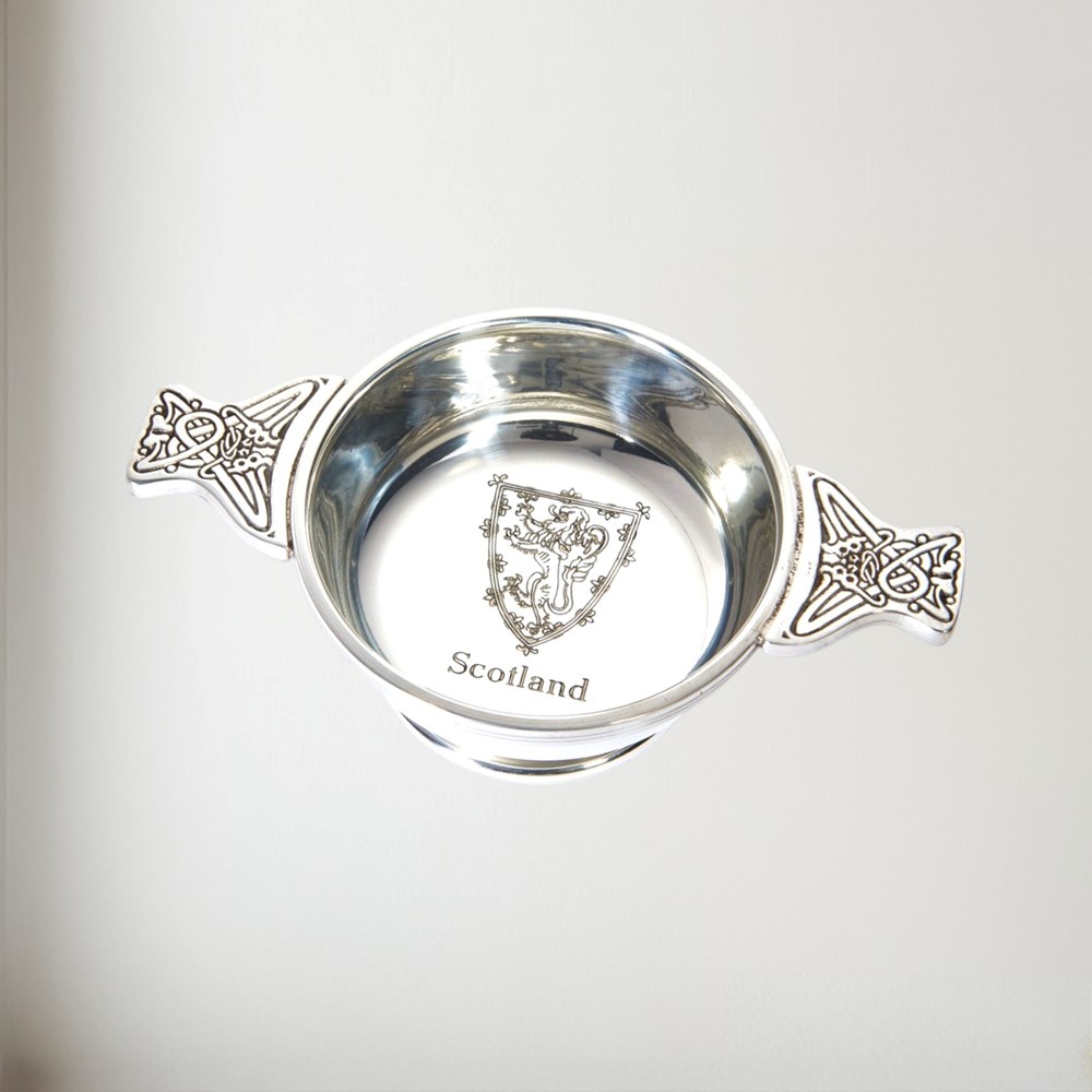Standard Lion Of Scotland Pewter Quaich