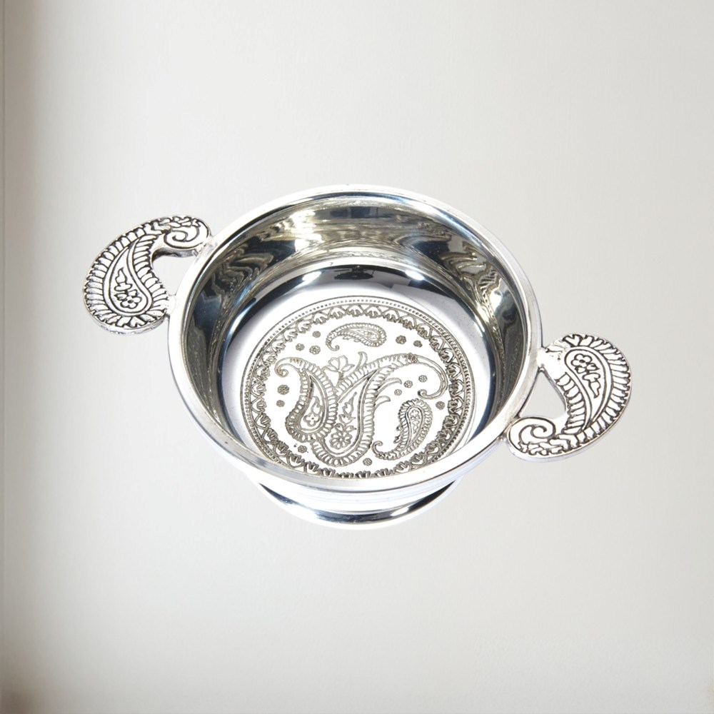Standard Paisley Pewter Quaich
