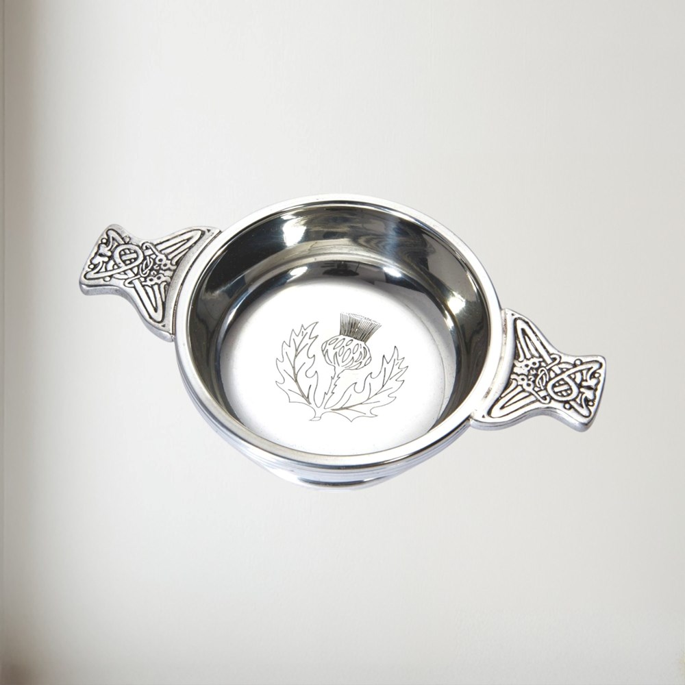 Standard Thistle Pewter Quaich