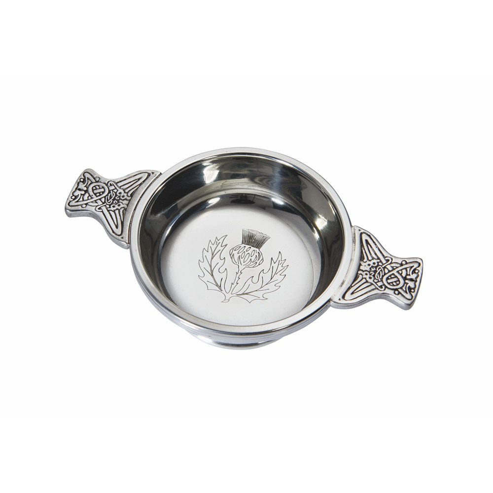 Standard Thistle Pewter Quaich
