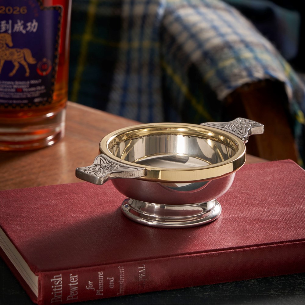 Brass Rim Standard Pewter Quaich Standard Brass Rim Quaich