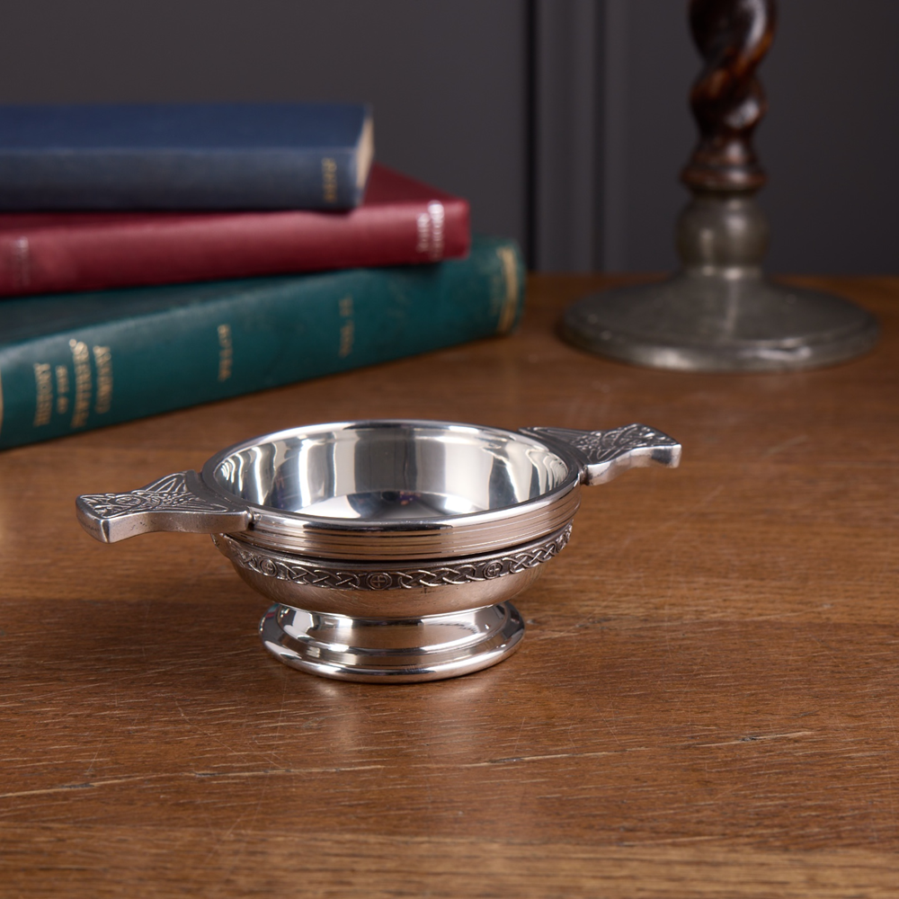 Celtic Band Standard Pewter Quaich Celtic Band Standard Pewter Quaich