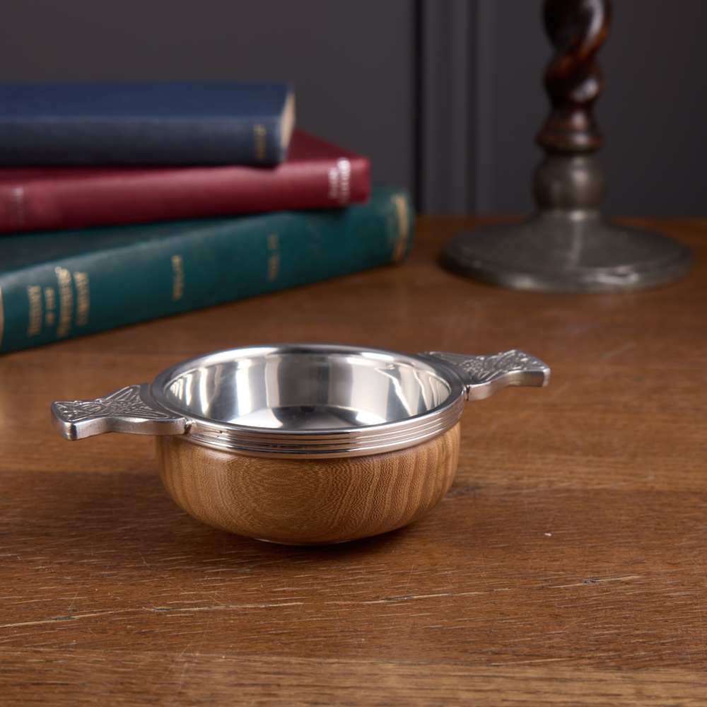 Wood And Pewter Standard Quaich Wood And Pewter Standard Quaich