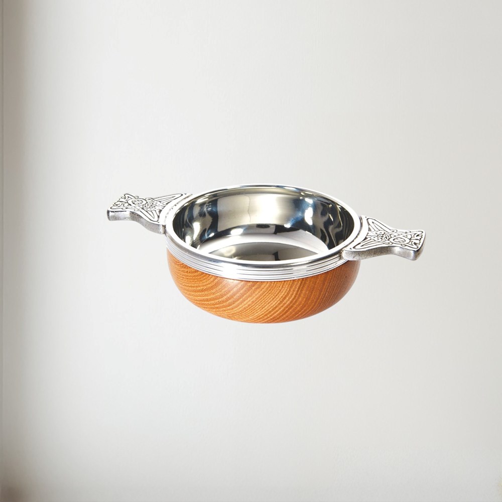 Standard Wood And Pewter Quaich Standard Wood and pewter Quaich