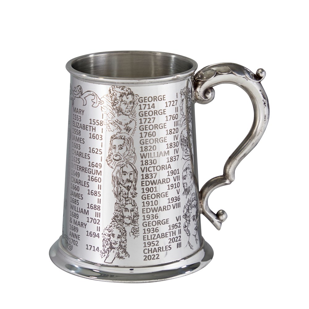 Kings And Queens One Pint Pewter Tankard