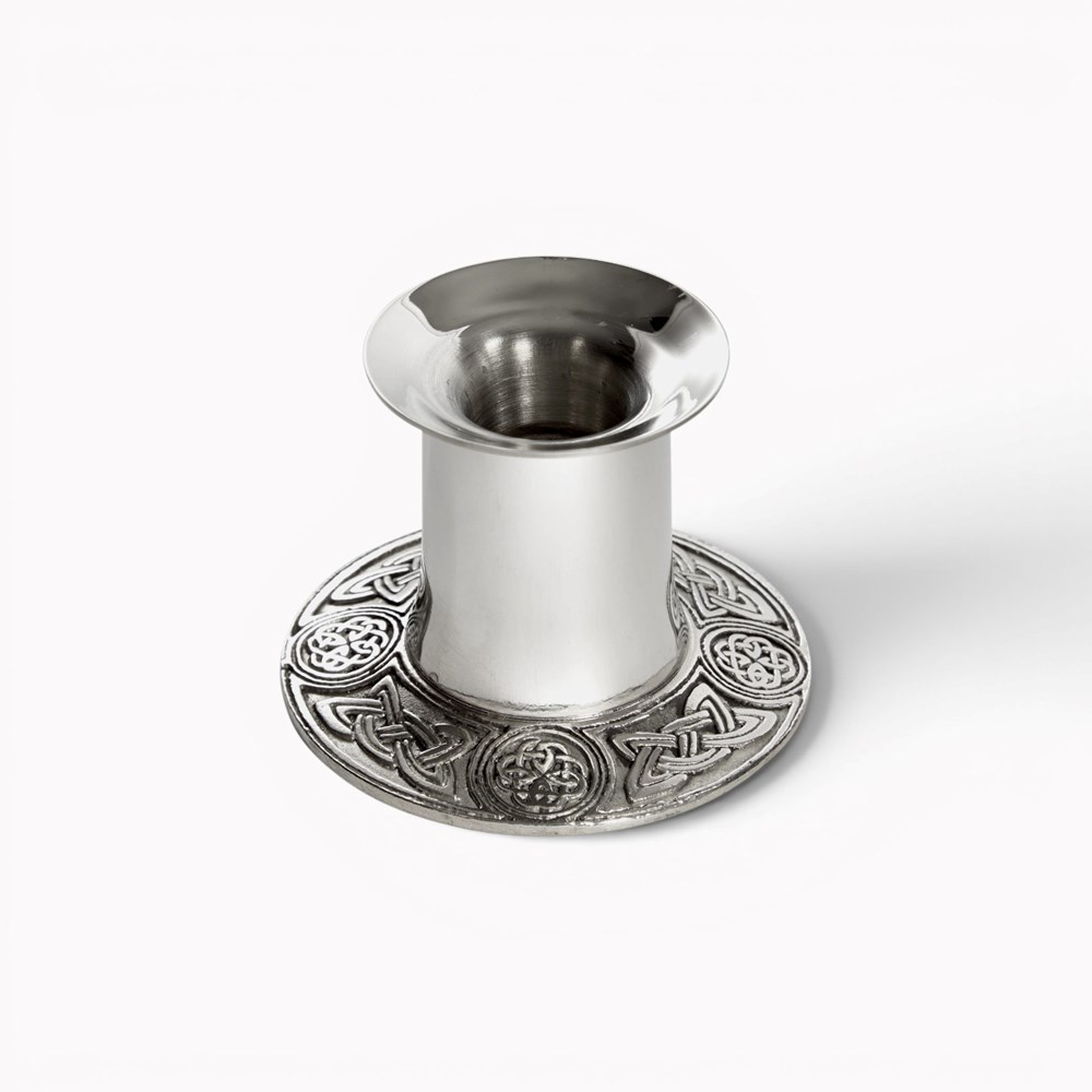 Small Celtic Pewter Candle Holder Small Celtic Pewter Candle Holder