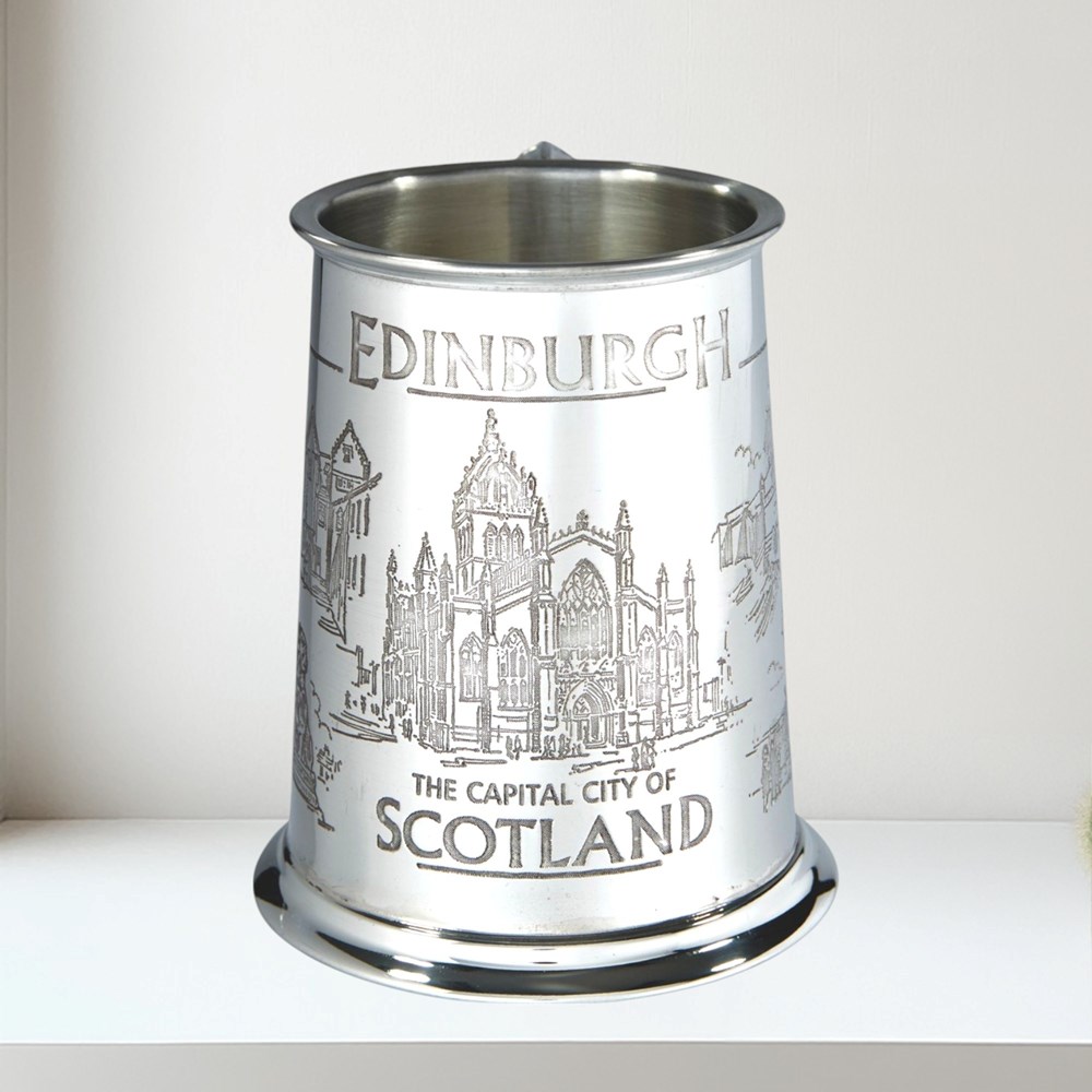 Edinburgh 1 pint pewter Tankard