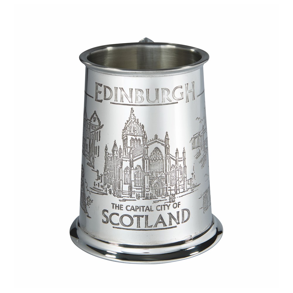 Edinburgh 1 pint pewter Tankard