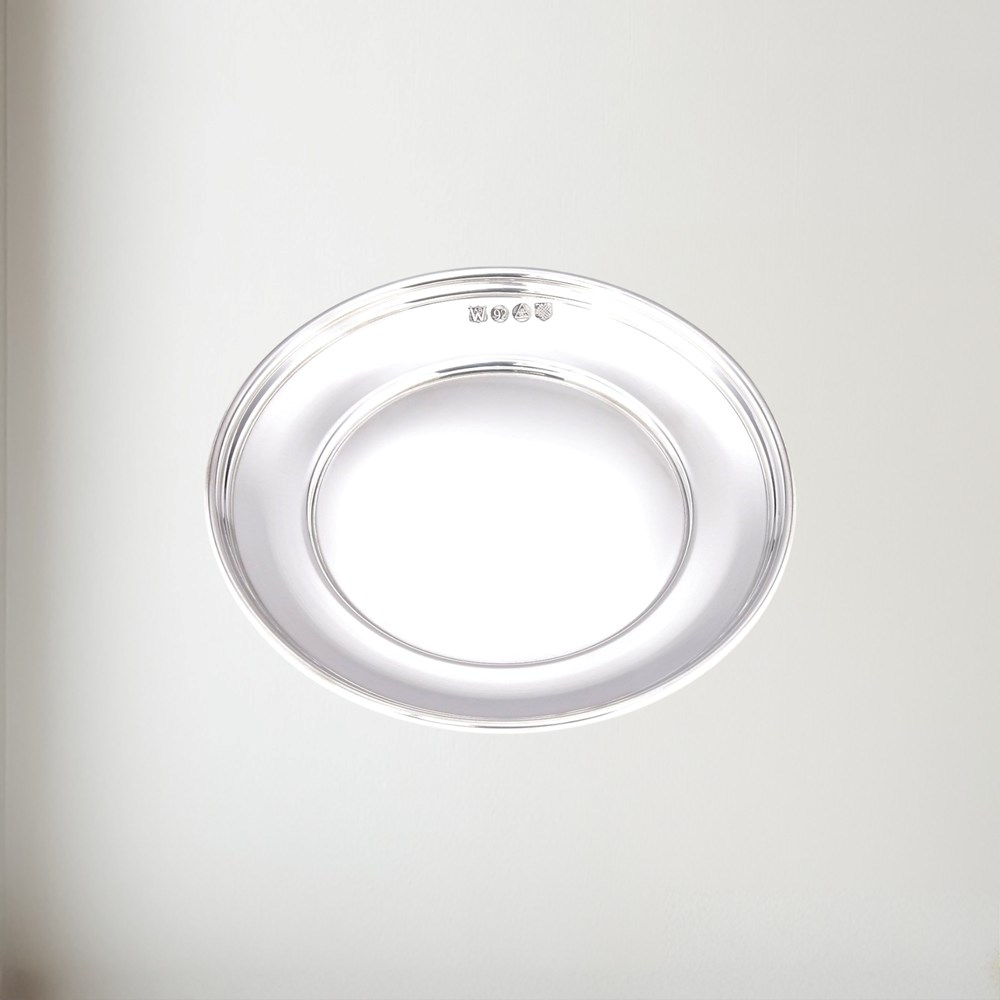 Small Polished Pewter Plate