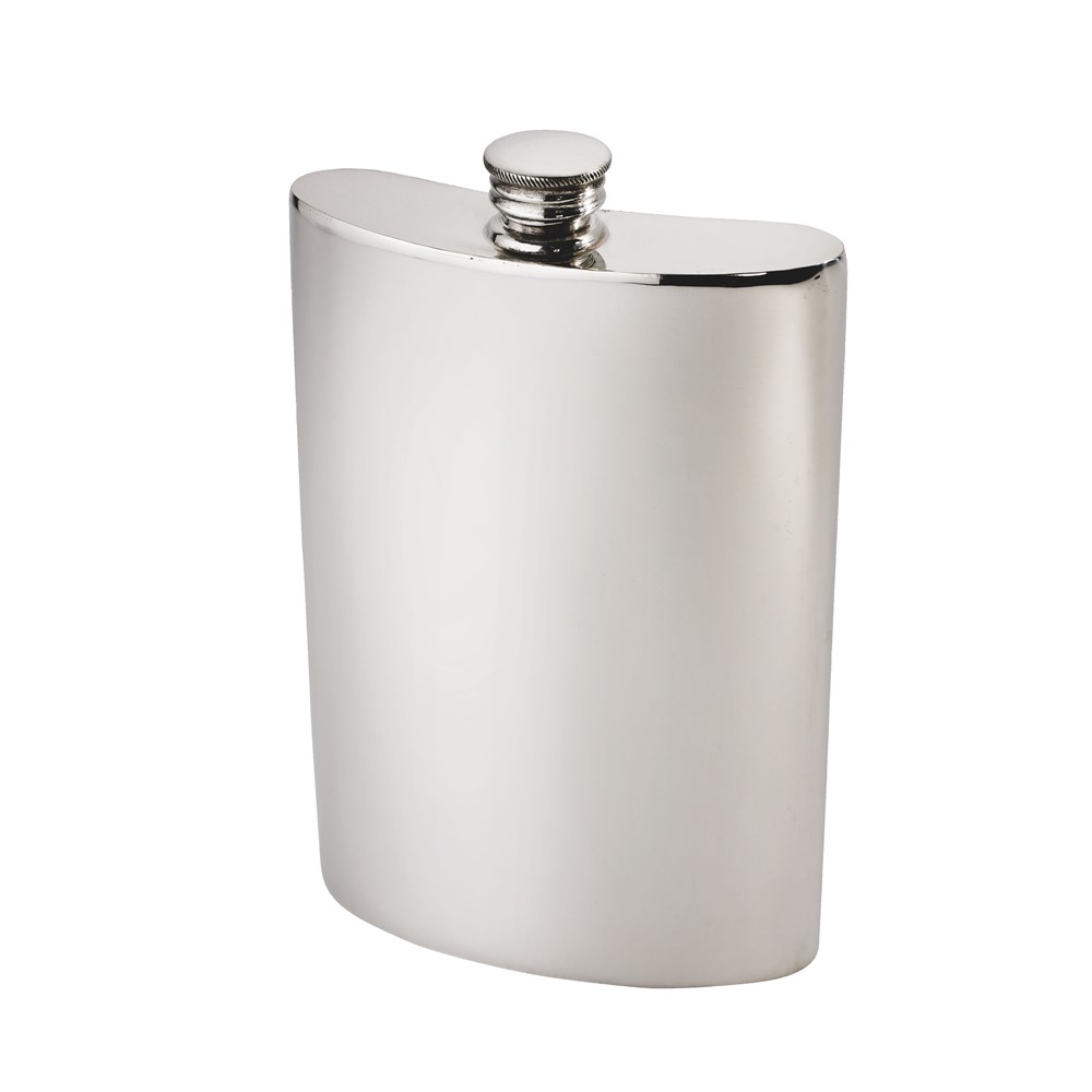 10oz Plain Pewter Kidney Hip Flask