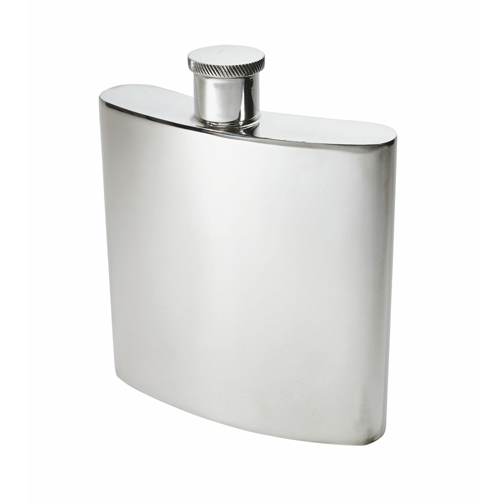 26oz Giant Plain Pewter Kidney Spirit Flask