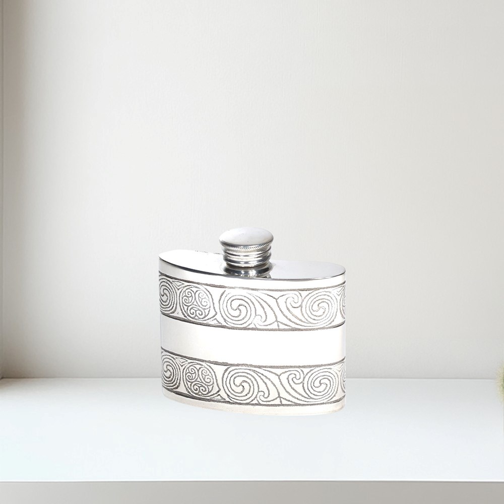 2oz Kells Kidney Pewter Kidney Hip Flask