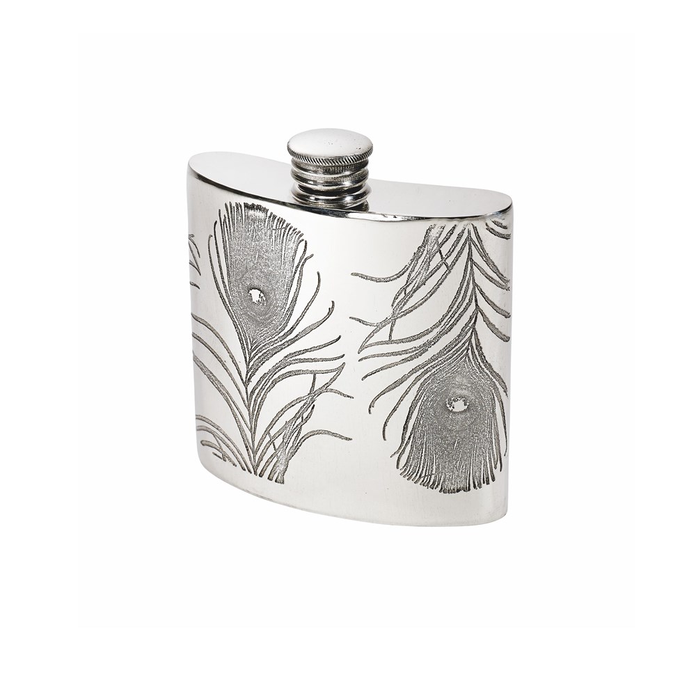 4oz Peacock Pewter Kidney Hipflask