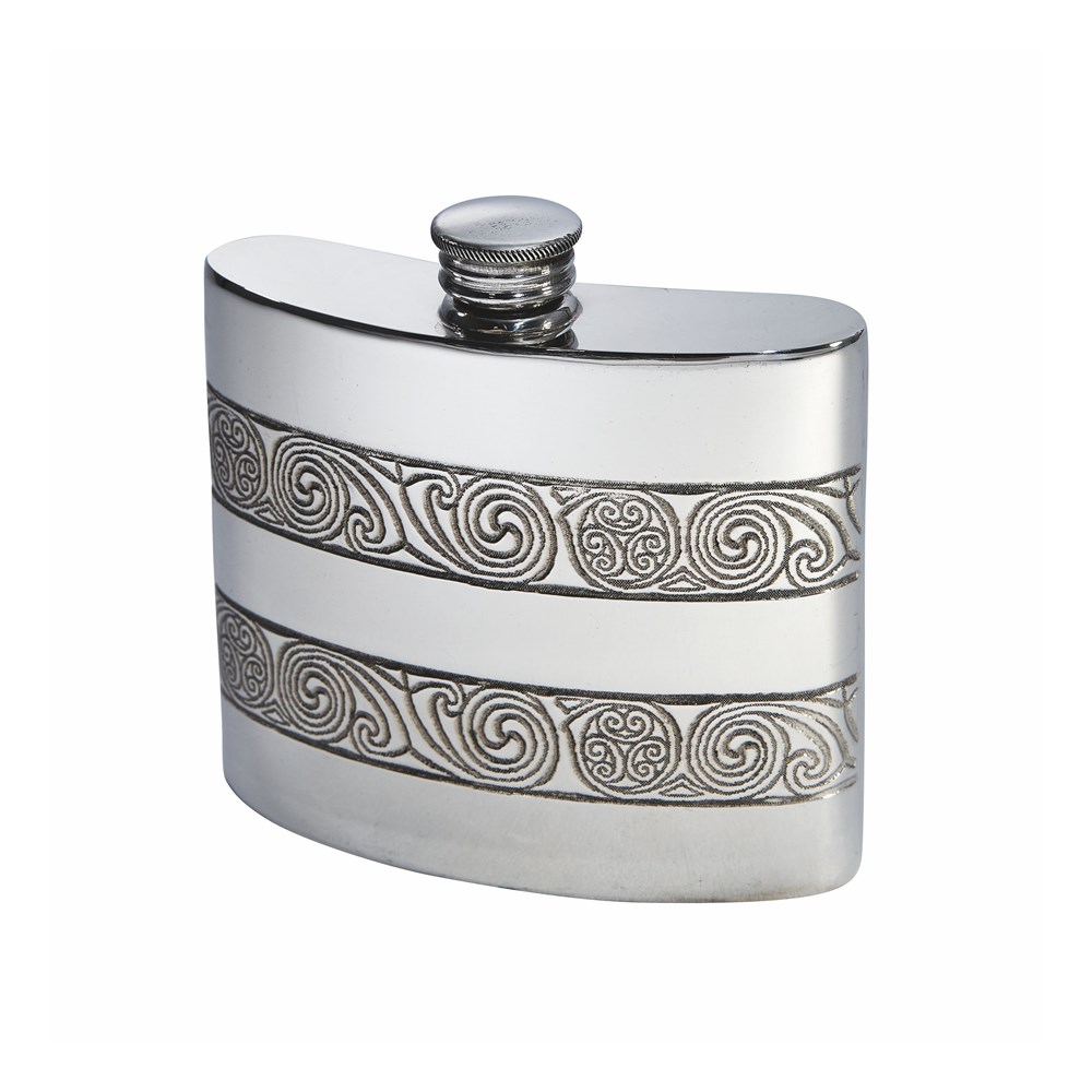 Kells 6oz Pewter Kidney Hip Flask 6oz Kells pewter kidney hip flask