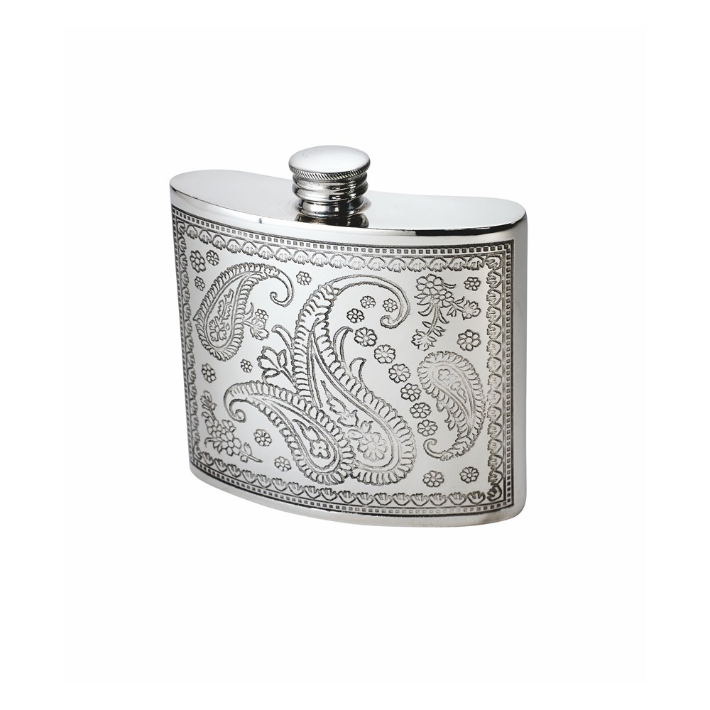 6oz paisley pewter kidney pewter hipFlask