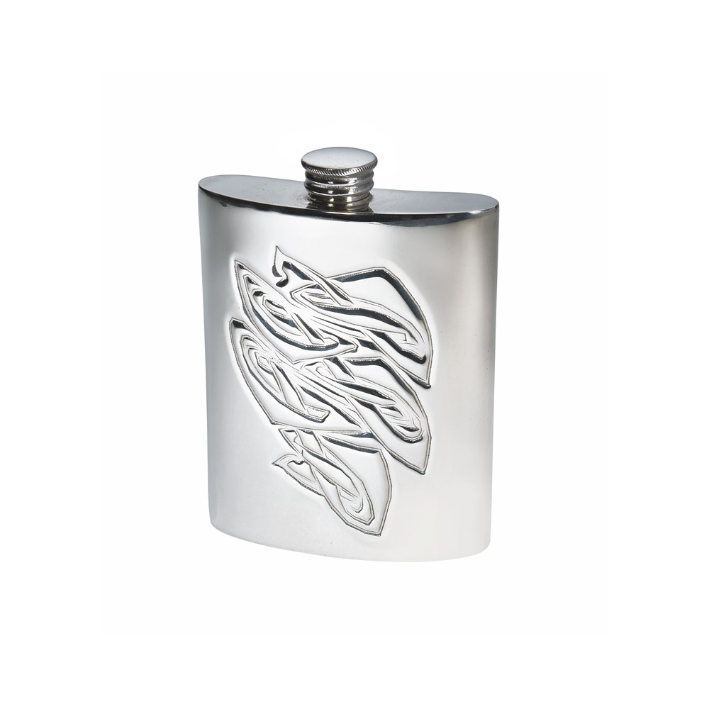 Knox 6oz Pewter Kidney Flask