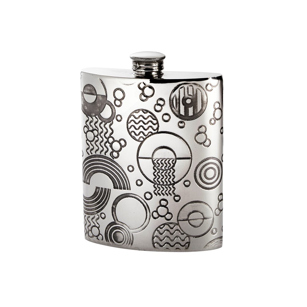 6oz Retro Pewter Kidney Hip Flask