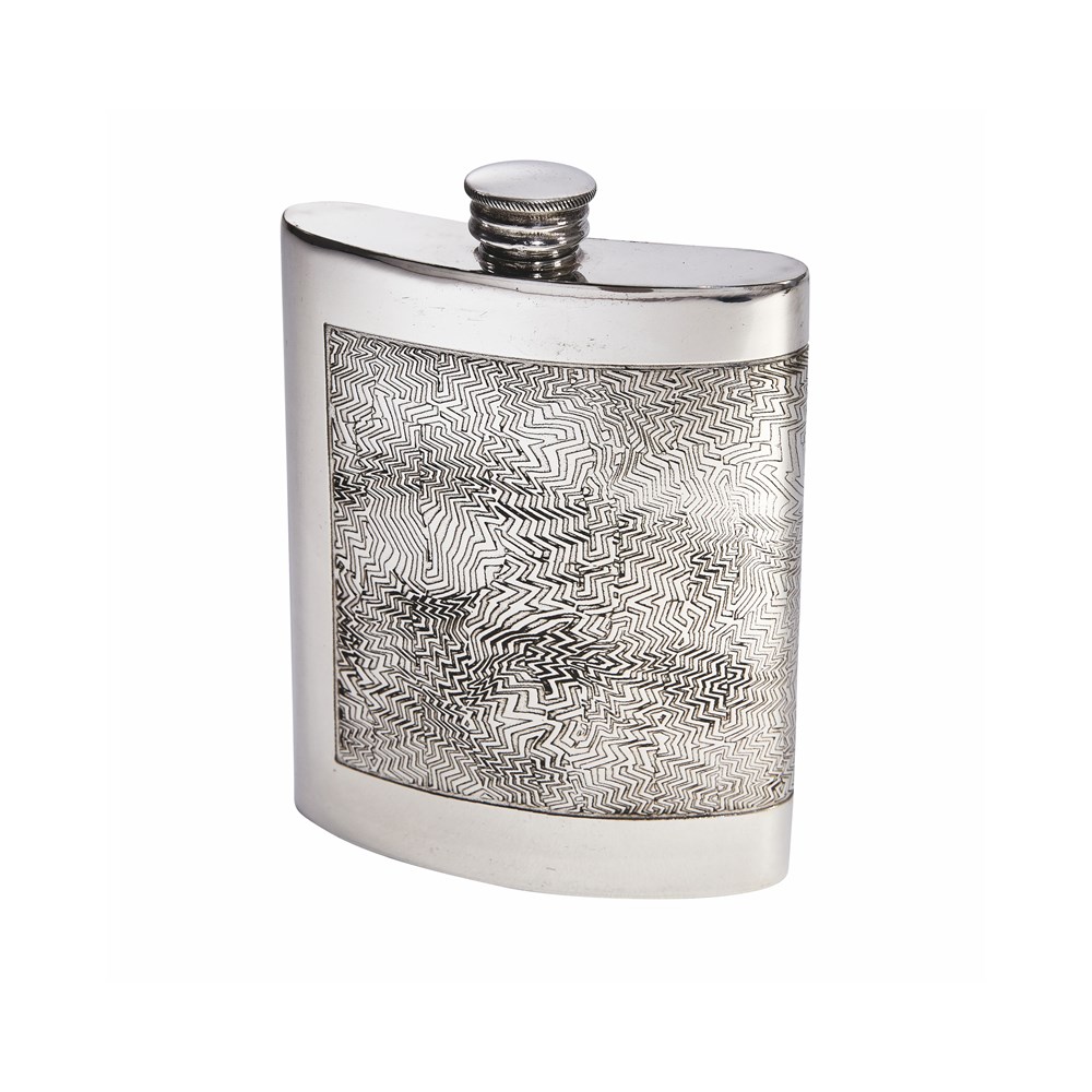 6oz Red Room Pewter Kidney Flask