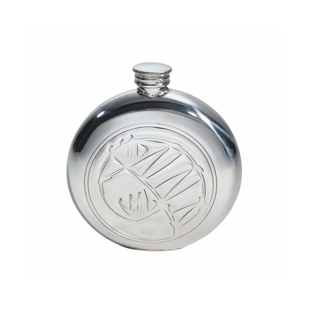 Knox 6oz Round Pewter Flask Knox 6oz Round Pewter Flask