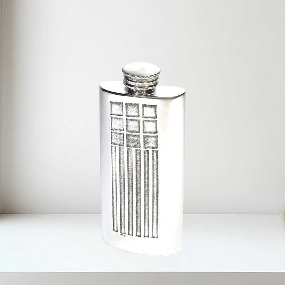 2oz Charles Rennie Mackintosh Pewter Purse Flask 2oz Charles Rennie Mackintosh Pewter Purse Flask