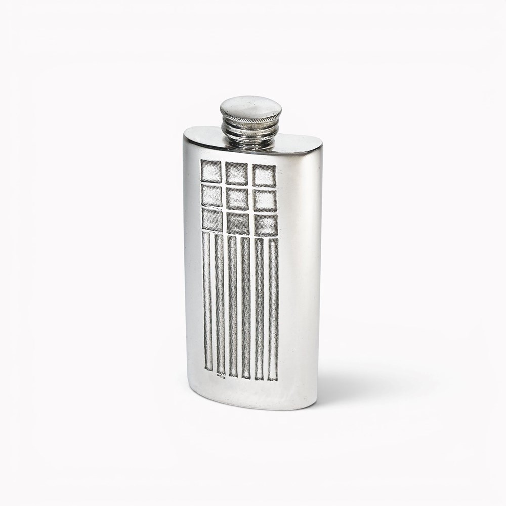 Charles Rennie Mackintosh 2oz Pewter Purse Flask Charles Rennie Mackintosh 2oz Pewter Purse Flask