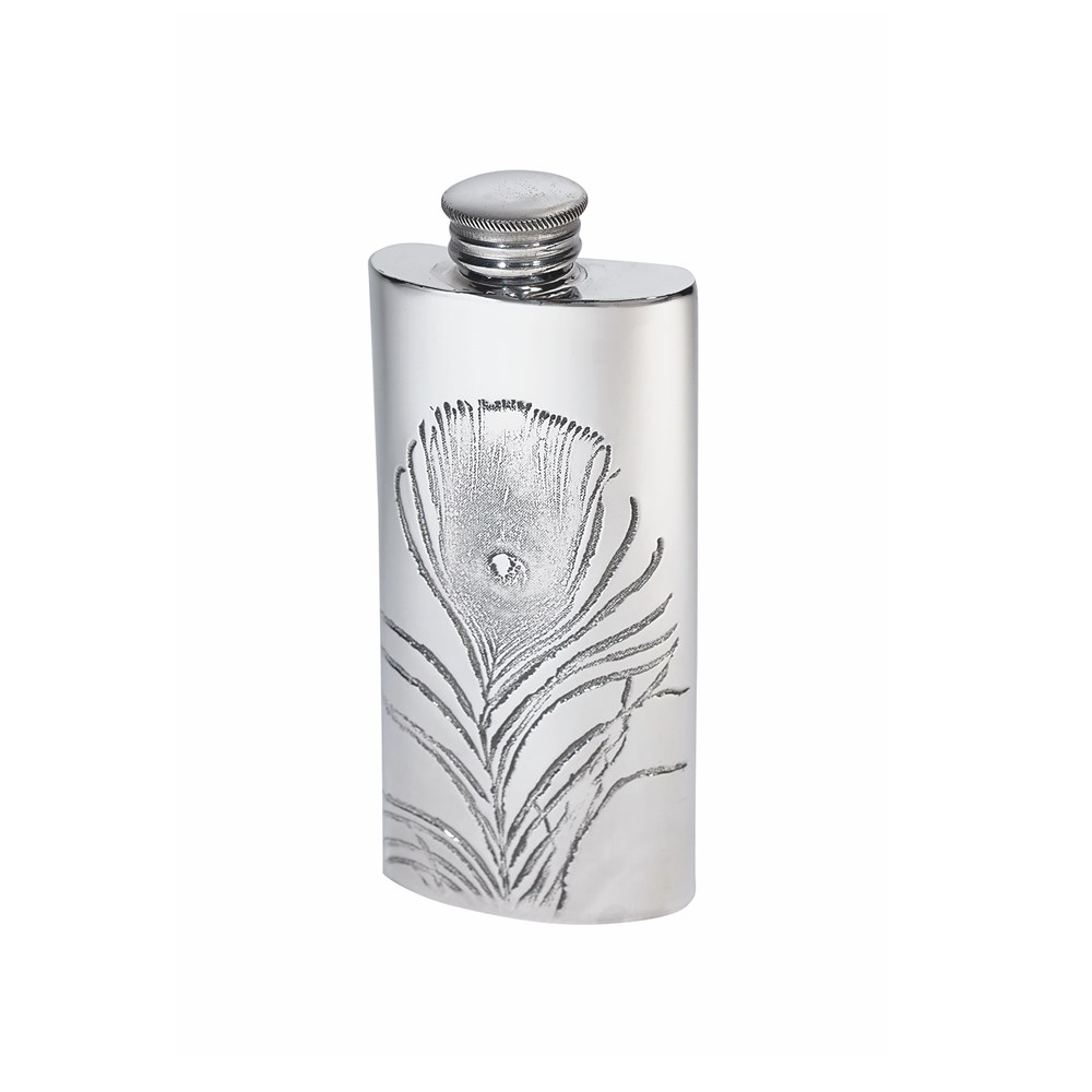 2oz Peacock Pewter Purse Flask