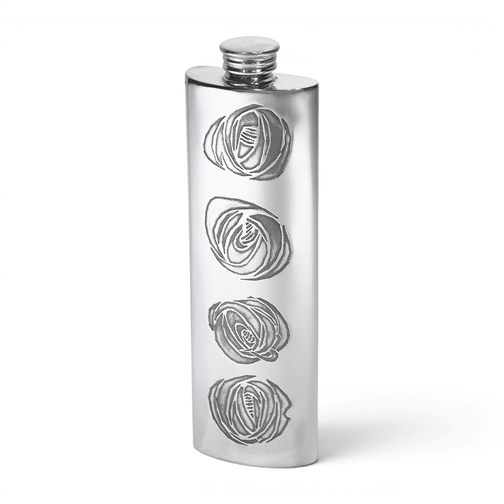 Charles Rennie Mackintosh 3oz Pewter Purse Flask Charles Rennie Mackintosh 3oz Pewter Purse Flask
