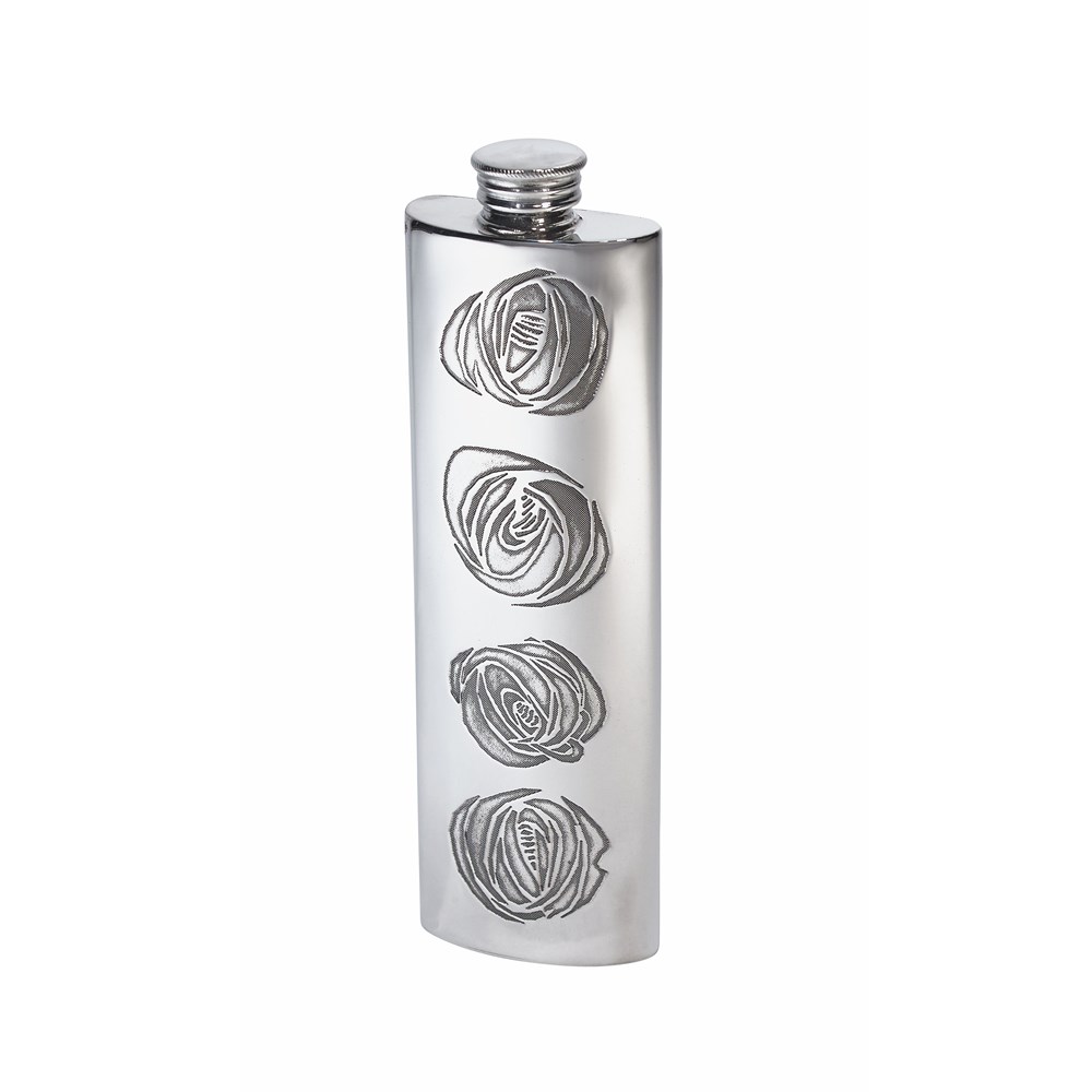 3oz Charles Rennie Mackintosh Pewter Purse Flask 3oz Charles Rennie Mackintosh Pewter Purse Flask