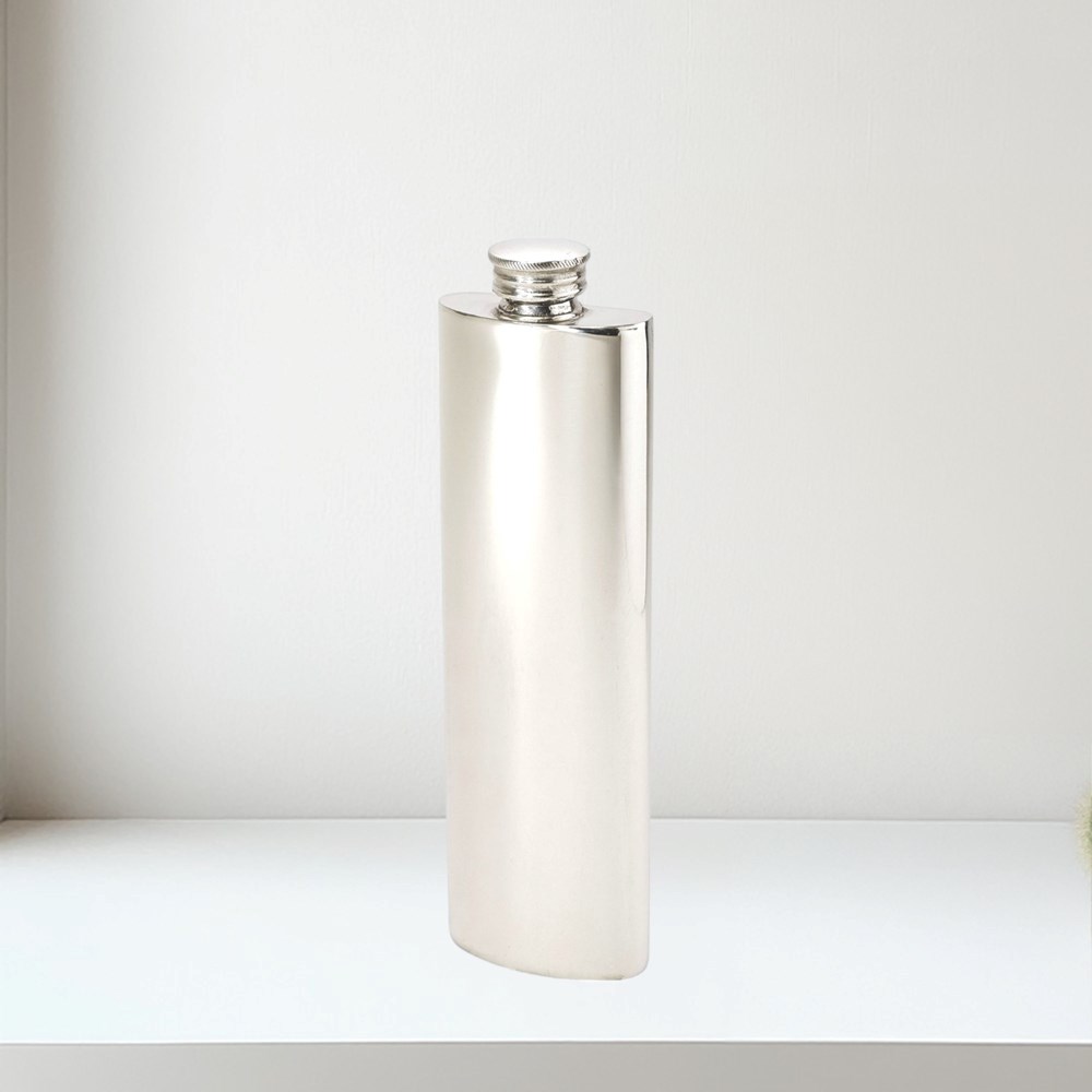 3oz Plain Pewter Purse Flask
