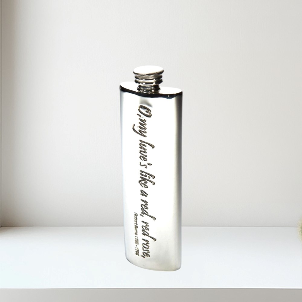 O My Luv Burns Rose Purse Flask