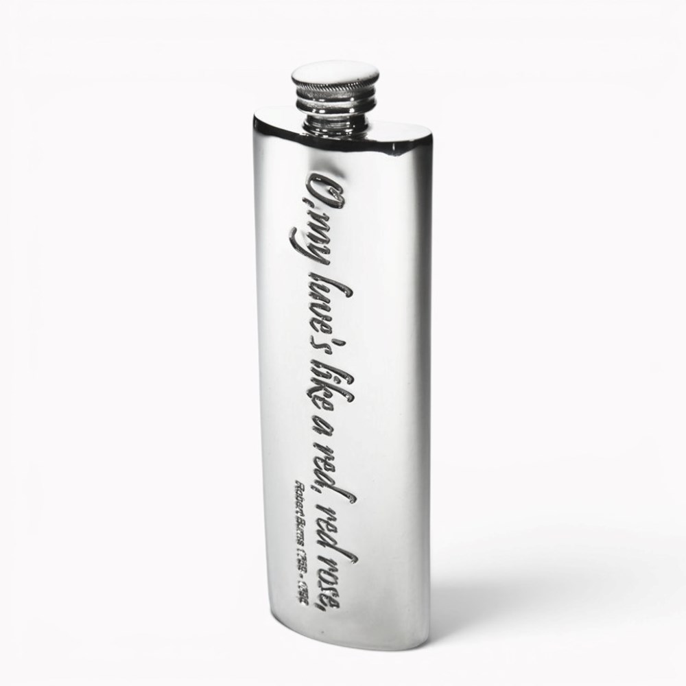 O My Luv Burns Rose Purse Flask