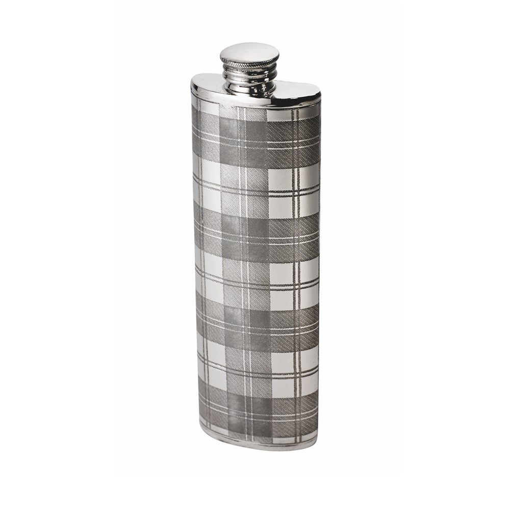 3oz Tartan Pewter Purse Flask