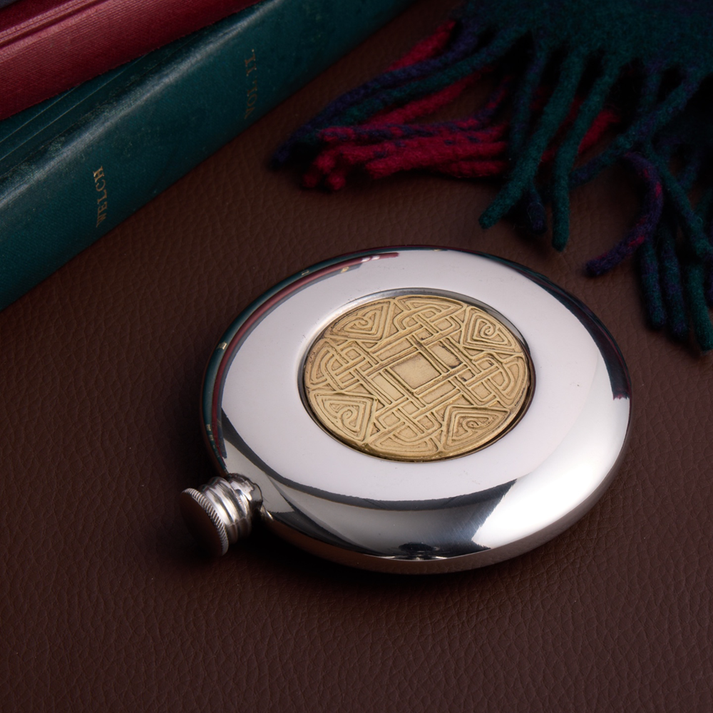 Celtic Gold Pewter Sporran Flask