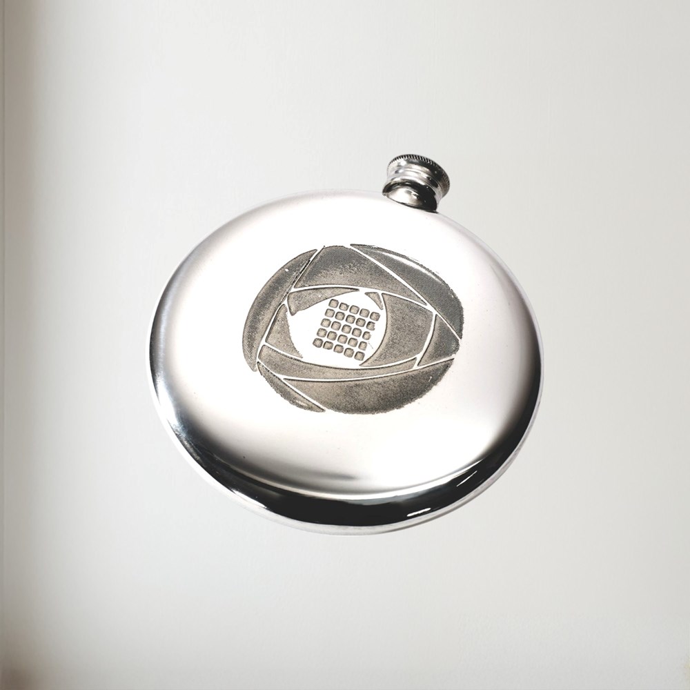 4oz Charles Rennie Mackintosh Pewter Sporran Flask 4oz Charles Rennie Mackintosh pewter sporran flask