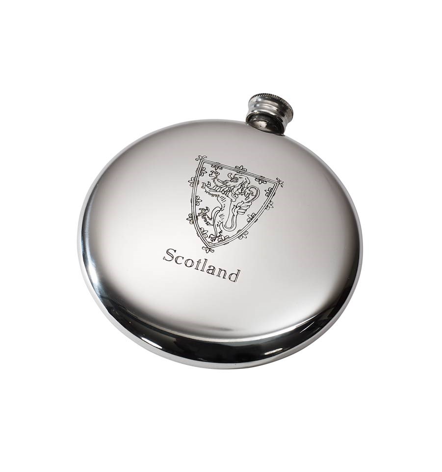 4oz Lion Of Scotland Pewter Sporran Flask 4oz Lion Of Scotland Pewter Sporran Flask