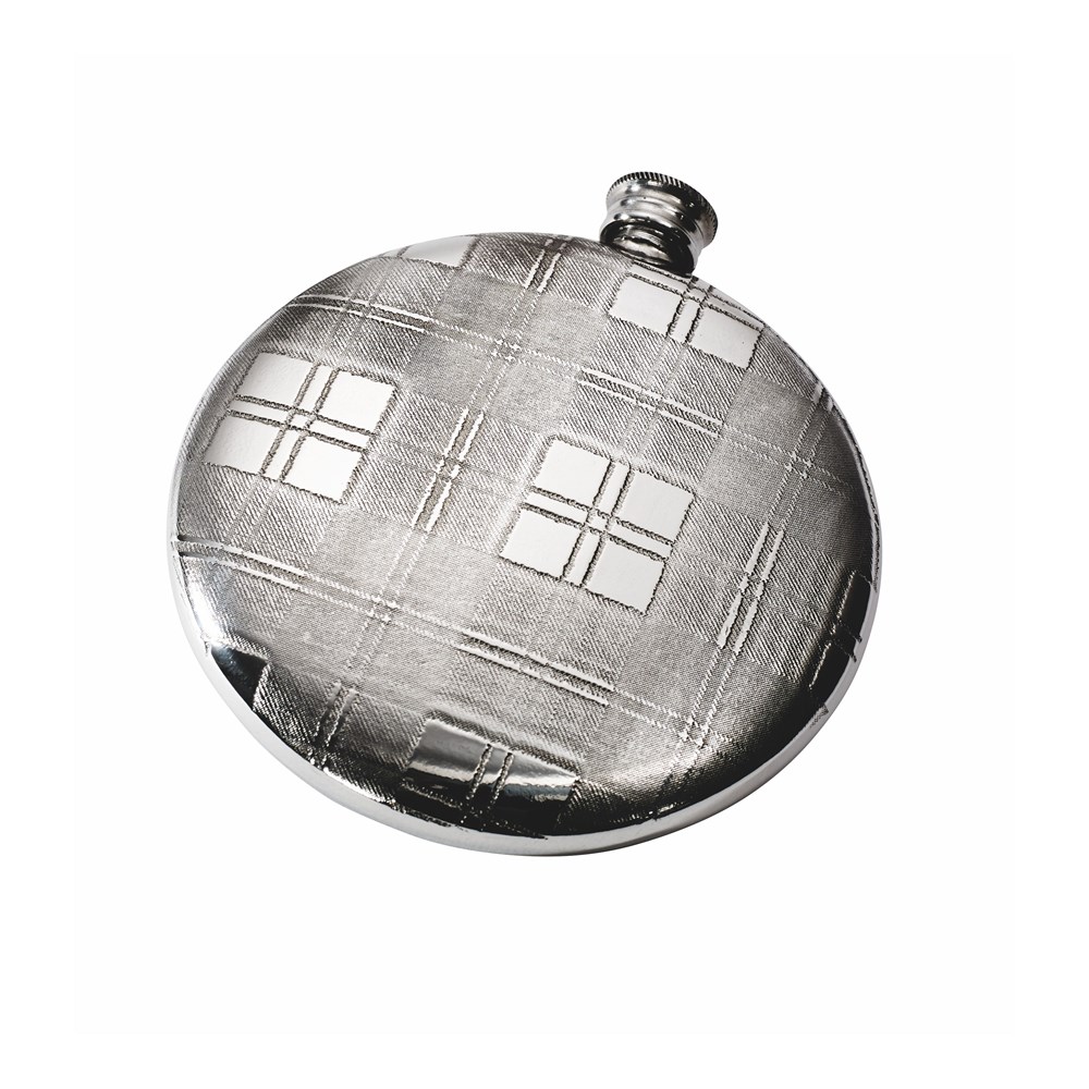4oz Tartan Pewter Sporran Flask 4oz Tartan Pewter Sporran Flask