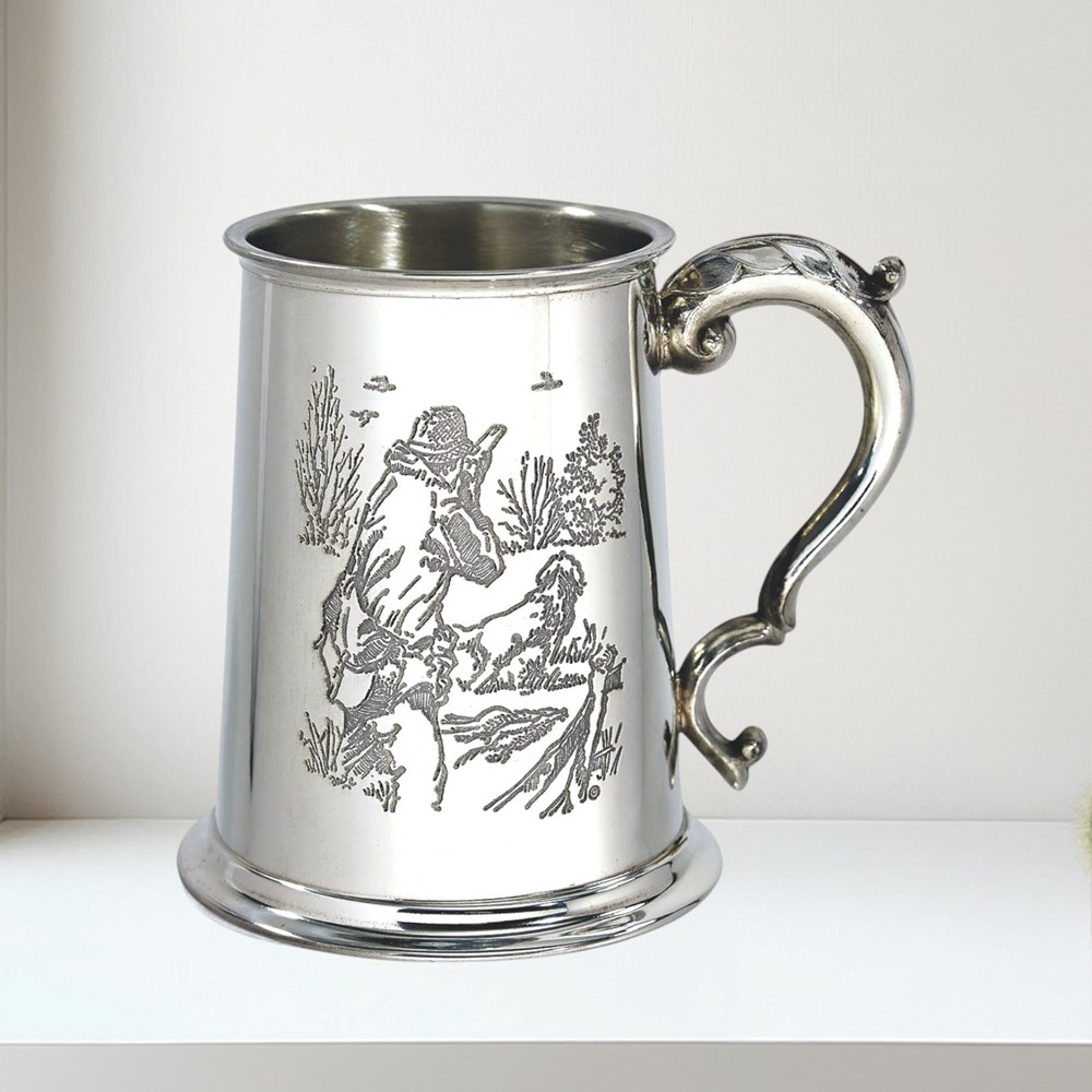 Shooting Scene One Pint Pewter Tankard