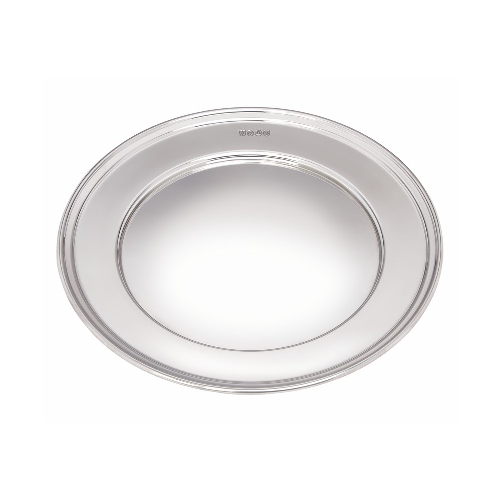 Large Polished Finish Pewter Plate