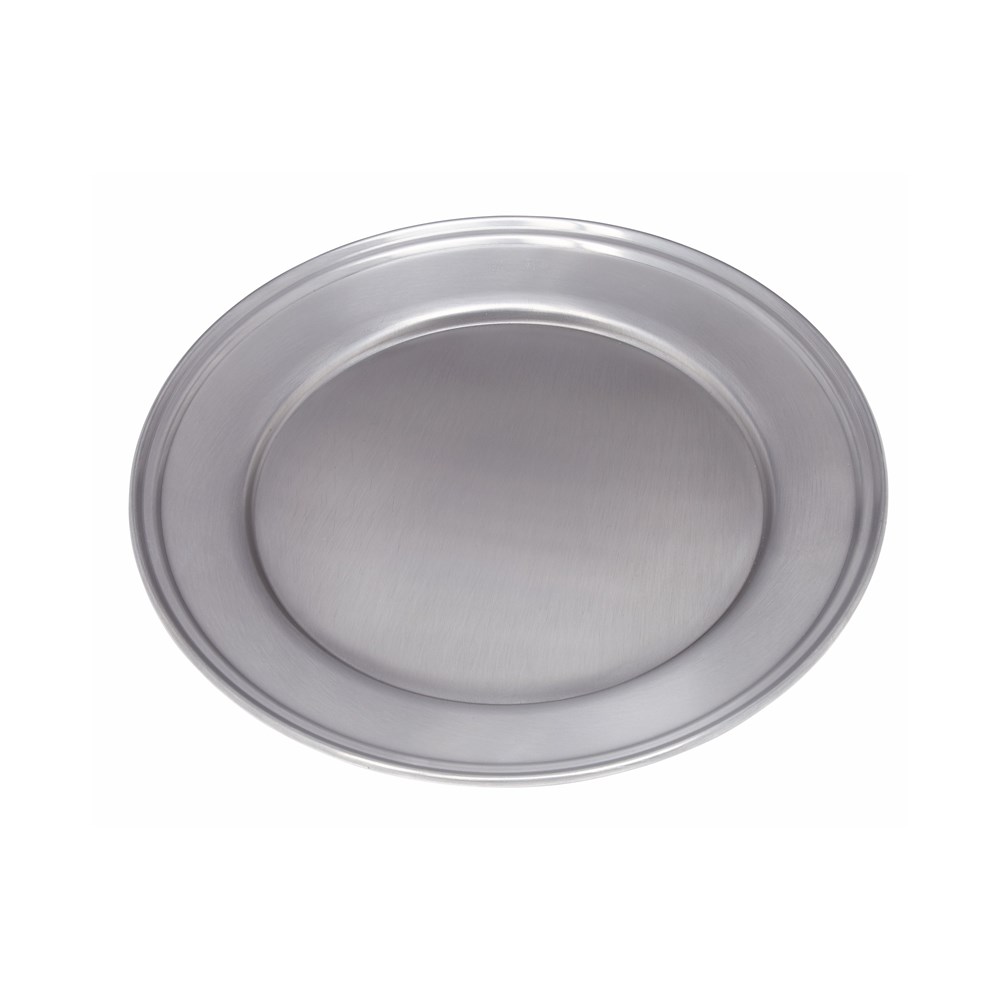 Large Antique Finish Pewter Plate