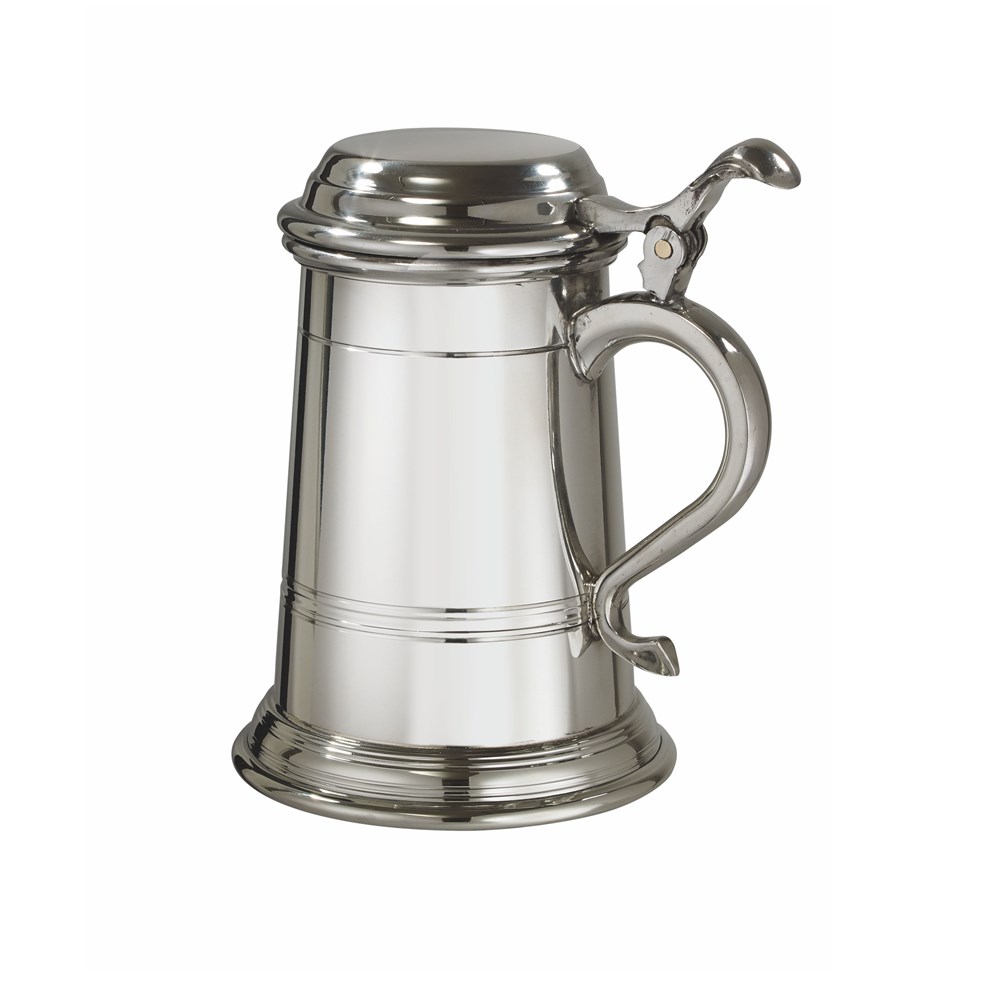 One Pint Balmoral X Range Lidded Pewter Tankard