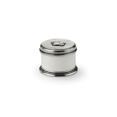 Pewter & ceramic keepsake box