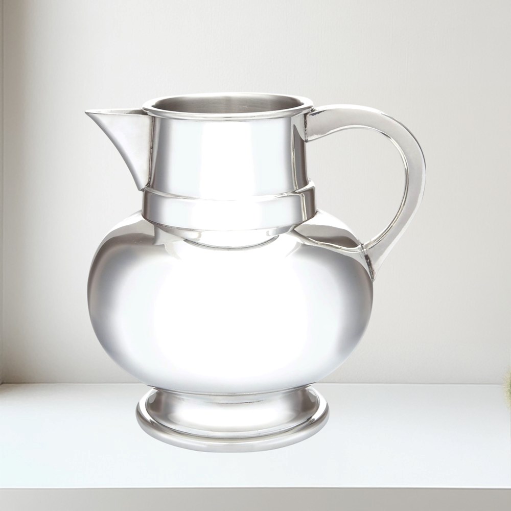 Two Pint Pewter Water Jug Beer Pitcher Large Water Jug / Beer Pitcher
