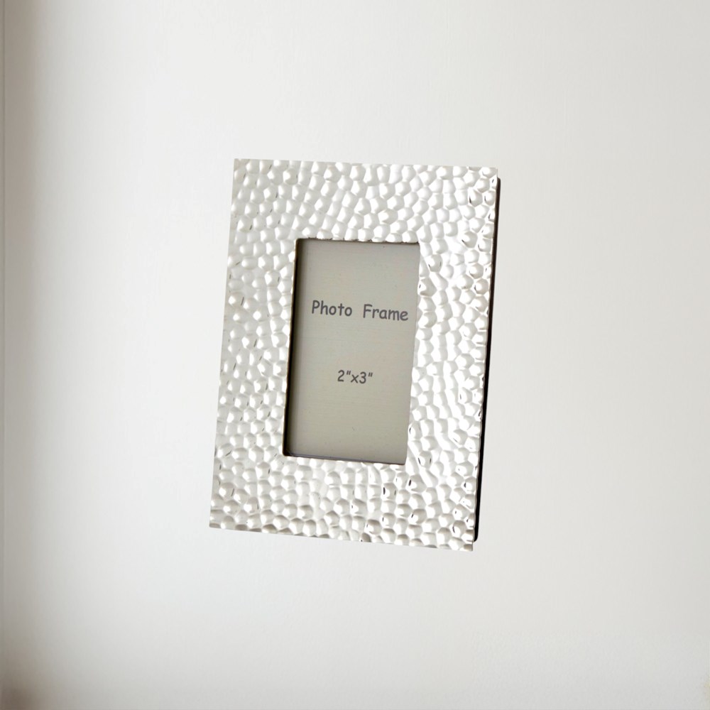 Hammered Pewter 2"X3" Mini Picture Frame Hammered Pewter 2"X3" Mini Picture Frame