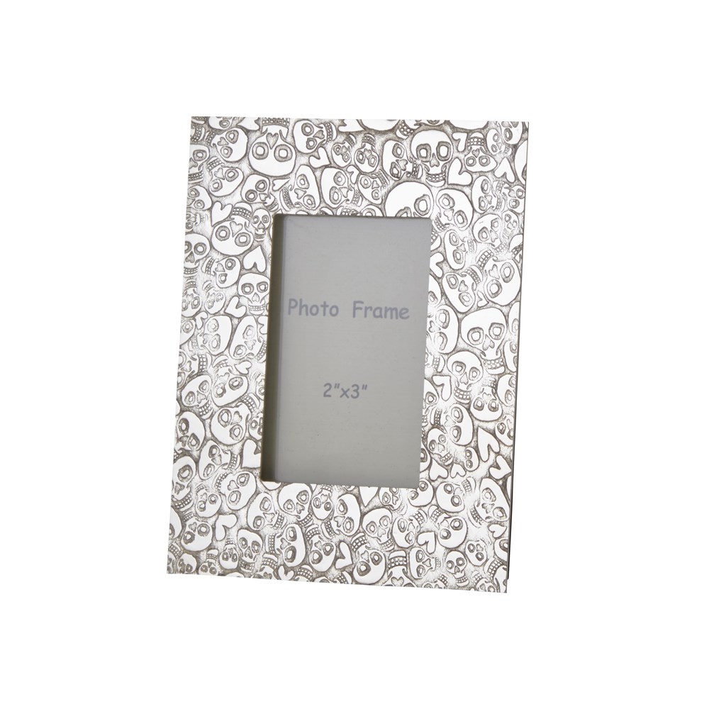 Love Skull Pewter 2"X3" Mini Picture Frame