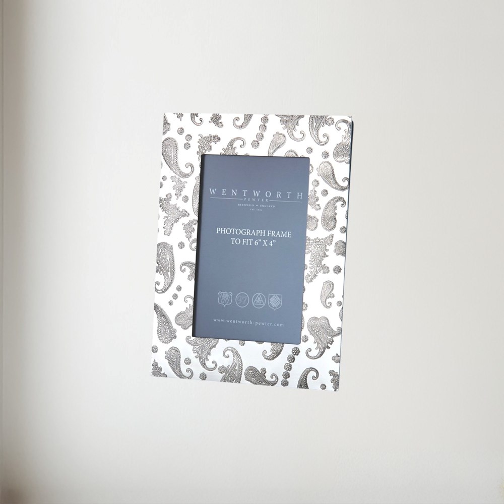 Medium Paisley Pewter 6"X4" Picture Frame